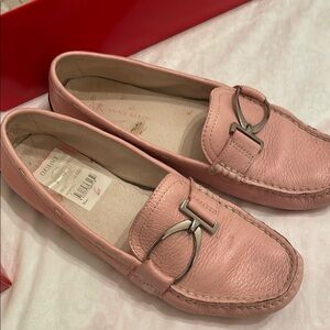 Anne Klein leather Pink driving Loafers size 6